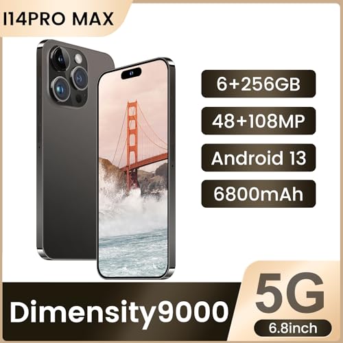 15 ProMax Smartphone, 6+256GB Unlocked, Android 13.0, 48+108MP Zoom Camera, Build-in Pen, 6800mAh, Dual SIM, 6.7" HD Screen, 5G/4G Phone (White) M3344