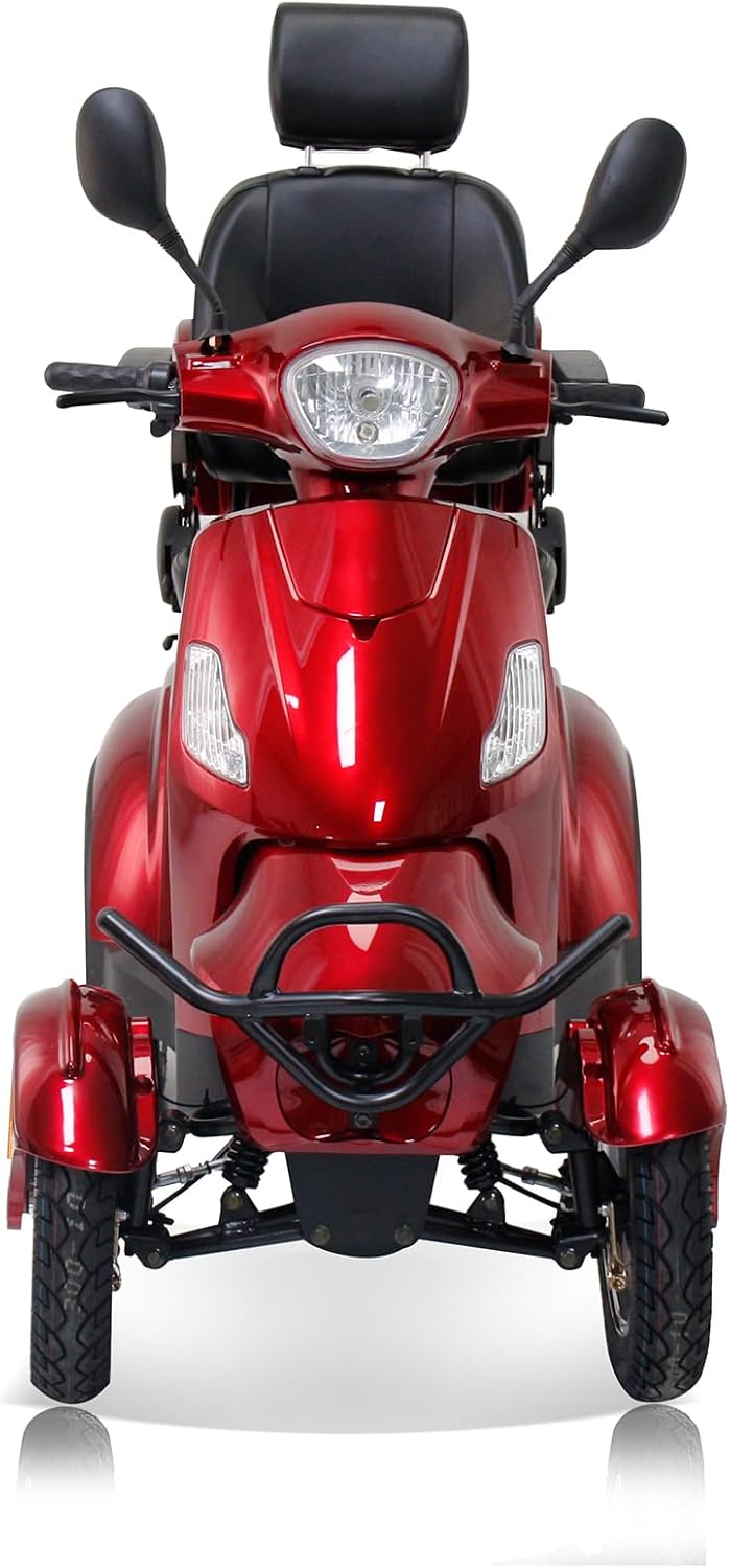Heavy Duty 4 Wheel Mobility Scooter 500lbs Capacity 800W Red F726645