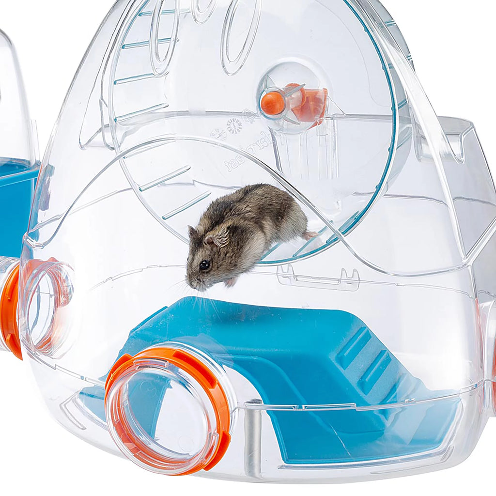 Blue Hamster Cage 31.3L x 11.61W x 10.35H Inches J49013