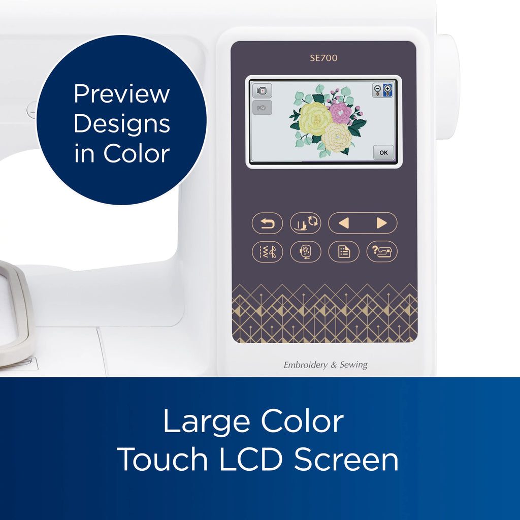 Computerized Sewing & Embroidery Machine with Built-in Designs & Wireless Connectivity O6053