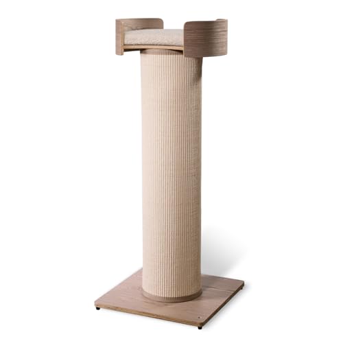 Giant Scratching Tower with Perch, 44.5" Height with Replaceable Sisal and Removable Bed X370