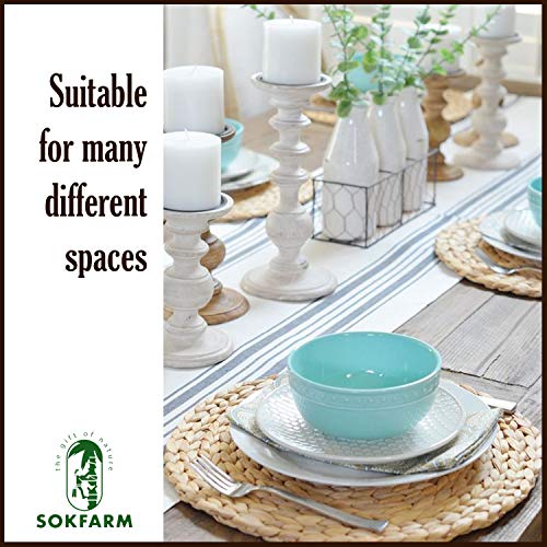 Set of 10 Round Water Hyacinth Wicker Placemats N51230
