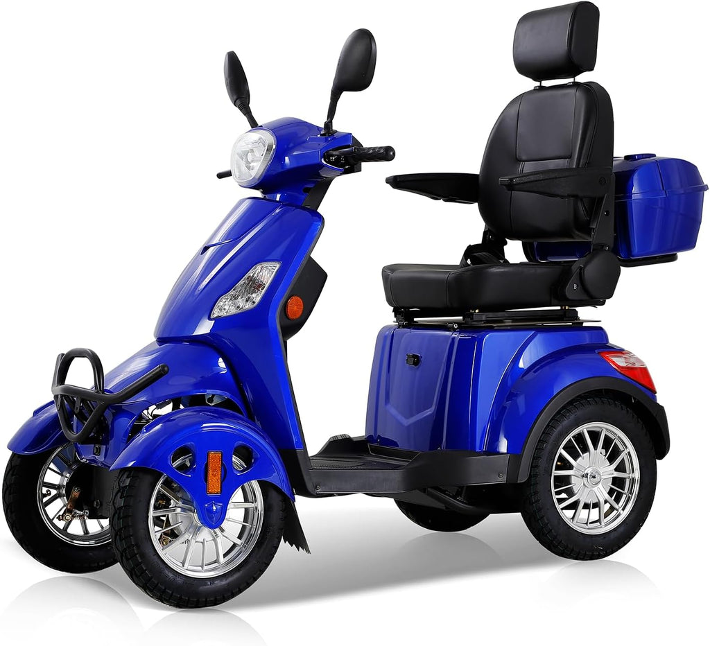 Blue 4-Wheel All Terrain Electric Mobility Scooter Z976835