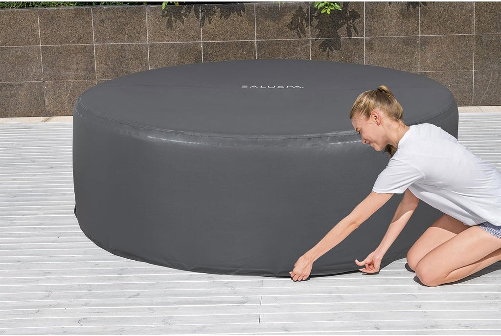 4 to 6 Person Inflatable Hot Tub with 140 AirJets and Insulated Cover L751031