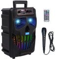 Portable Bluetooth Karaoke Machine with Microphone and RGB Lights O65116