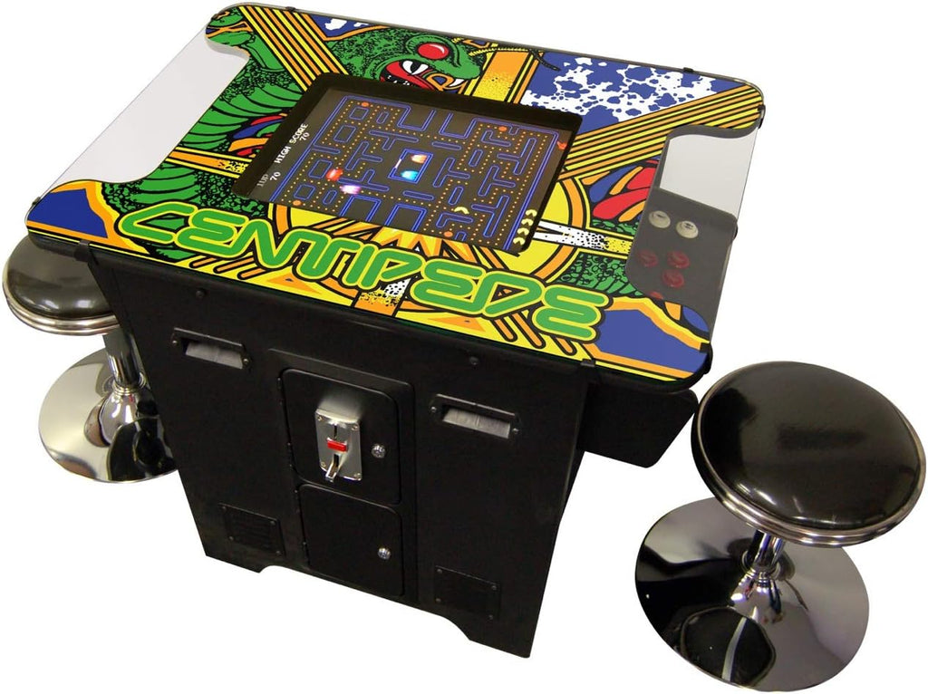412 Games in 1 Cocktail Arcade Machine with Set of 2 Chrome Stools R2372