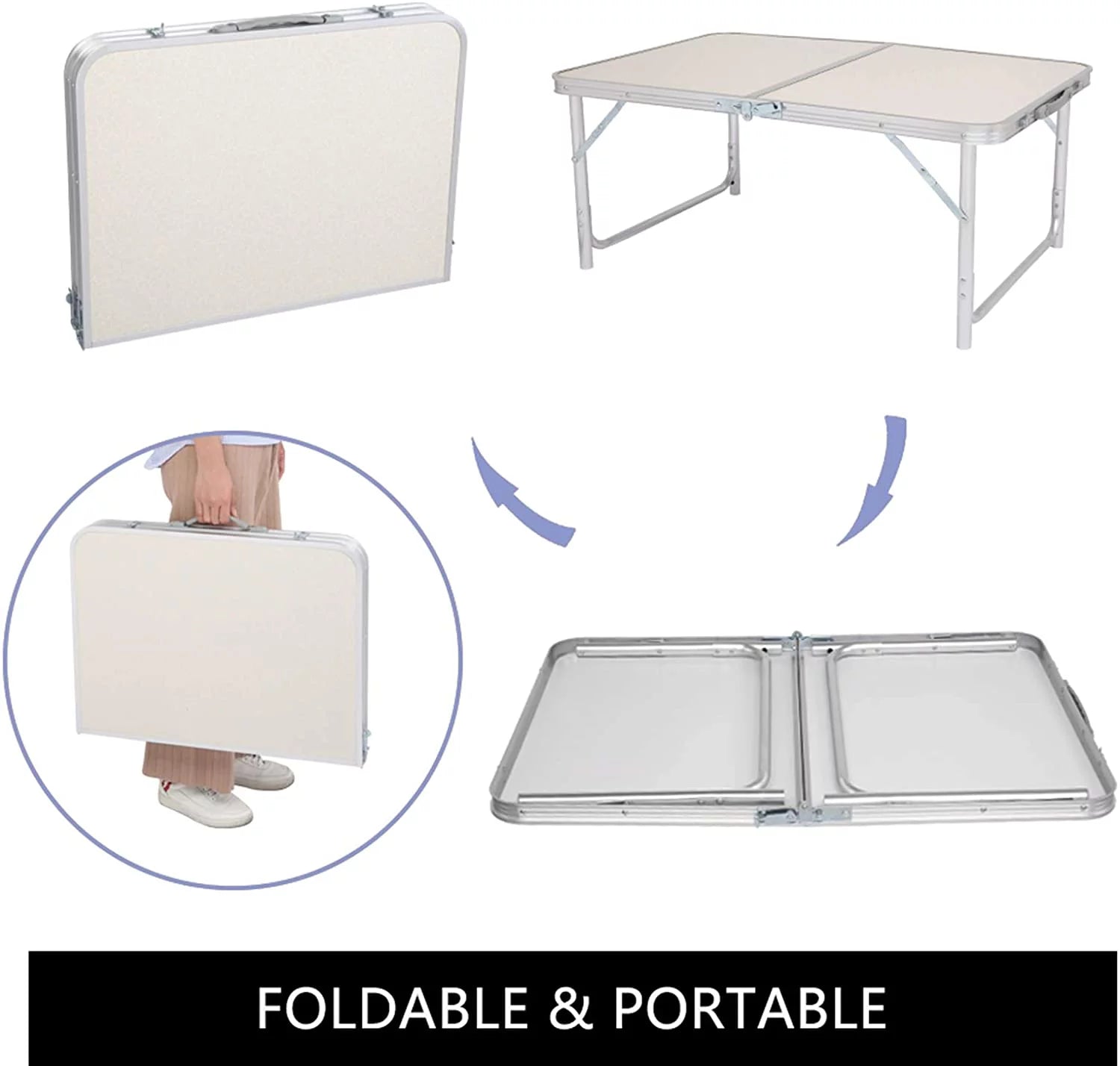 Aluminum Height Adjustable Portable Folding Table I542