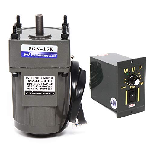 110V AC Single-Phase High Torque Electric Gear Motor with Speed Controller 0-45RPM 120W 30K W1365