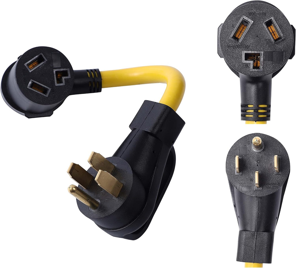 NEMA 14-50P to 10-30R 50 Amp 4 Prong to 3 Prong Power Cord Adapter T10728