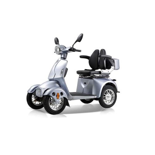 Pink Fat Tire Electric Mobility Scooter with LED Headlights and Basket S774