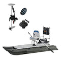 10.2ft Inflatable Pontoon Boat with Remote Trolling Motor and Foot Control S86596