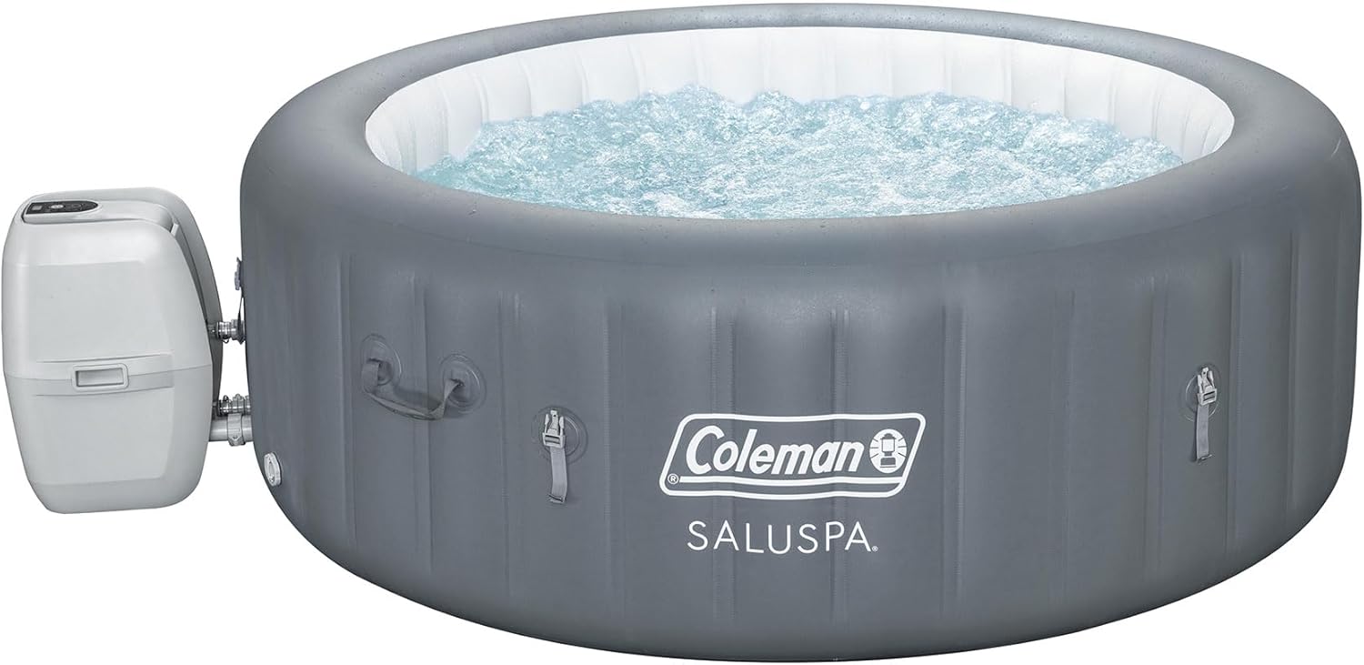 4 to 6 Person Inflatable Hot Tub with 140 AirJets and Insulated Cover L751031