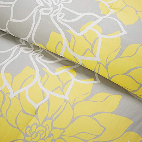 Grey/Aqua Cal King 7 Piece Sateen Cotton Comforter Set K23074
