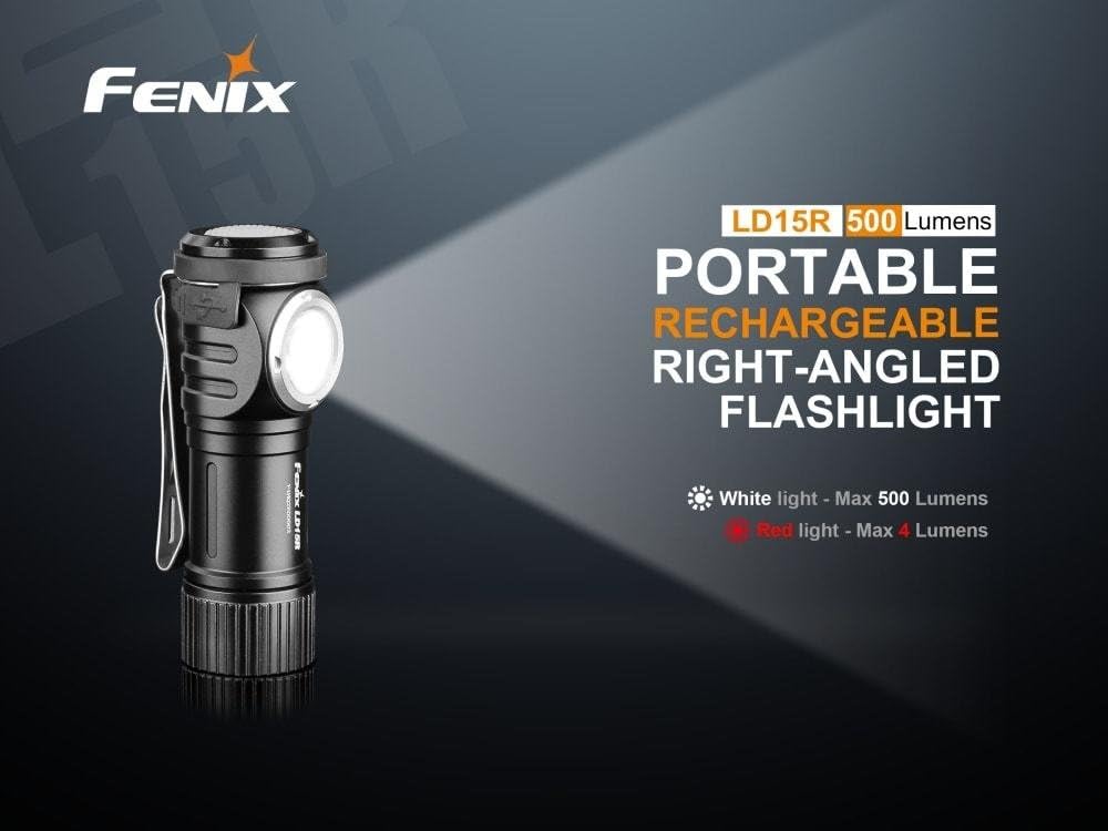 500 Lumen USB rechargeable right angled Flashlight Pack of 2 C35372