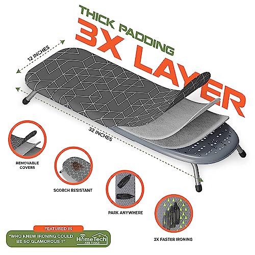 Grey Foldable Table Top Ironing Board with Wall Mount A78404