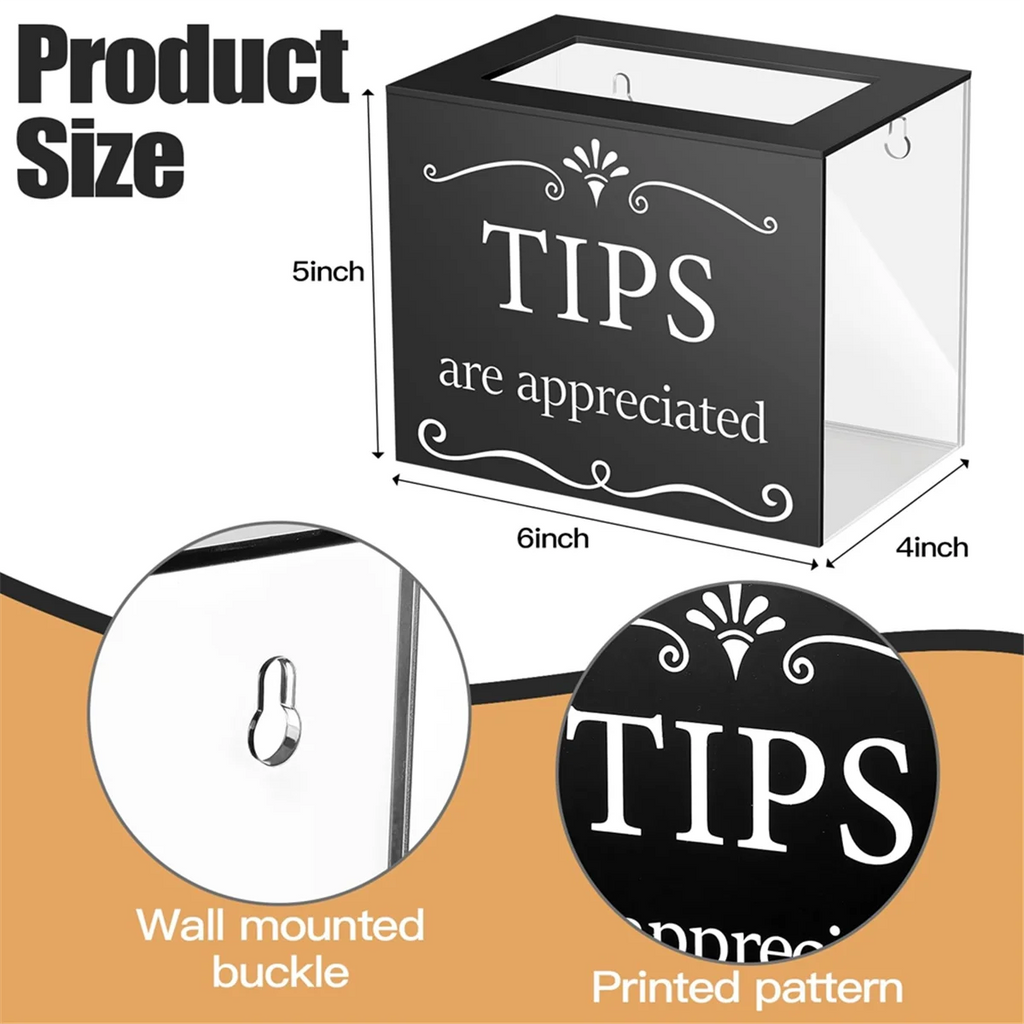 Acrylic Cash Box Storage Container G2501