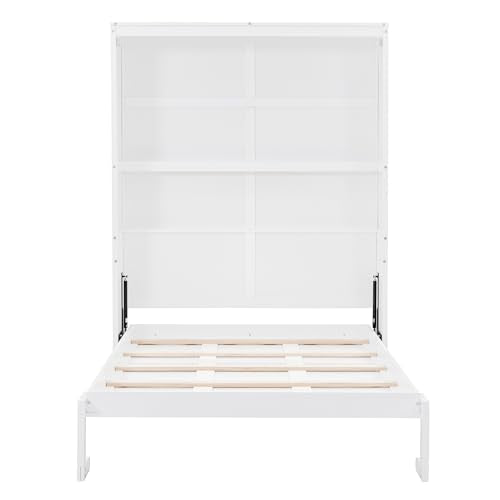 White Queen Murphy Wall Bed with Cushion C44850