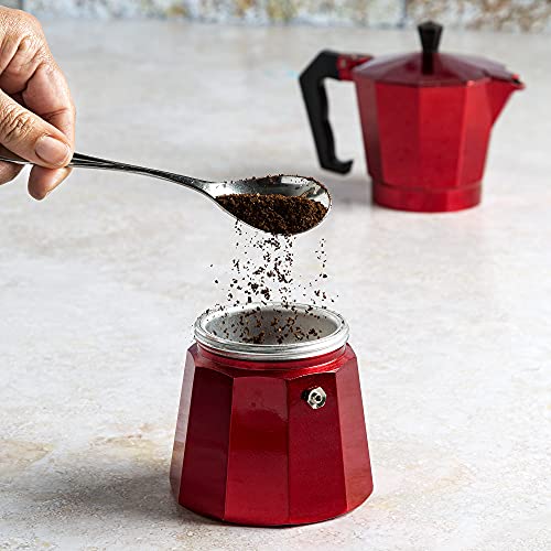 Black 6 Cup Stovetop Espresso Maker A9378