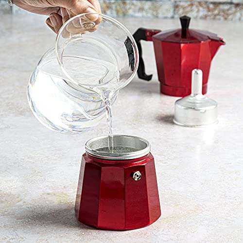 Black 6 Cup Stovetop Espresso Maker A9378