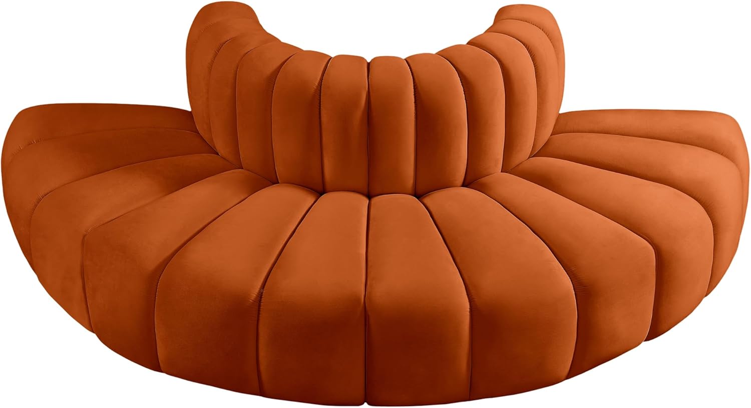 Cognac Velvet Sofa U2232