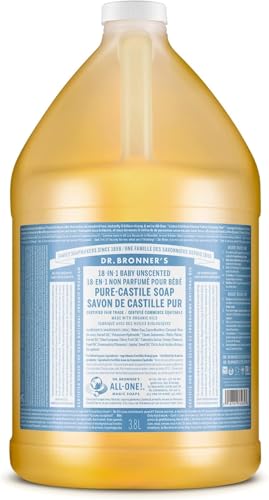 Baby Unscented Pure-Castile Liquid Soap, 1 Gallon W168