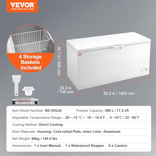 12.8 Cu.ft Chest Freezer with 4 Removable Baskets M7477