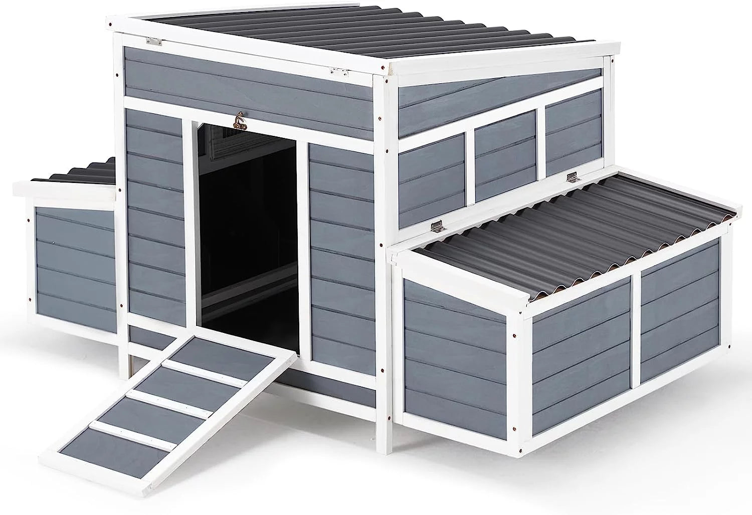Gray Large Wooden Chicken Coop Z143