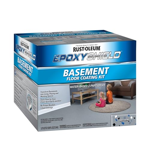 Gray Satin Epoxy Floor Coating Kit, Gallon C519101
