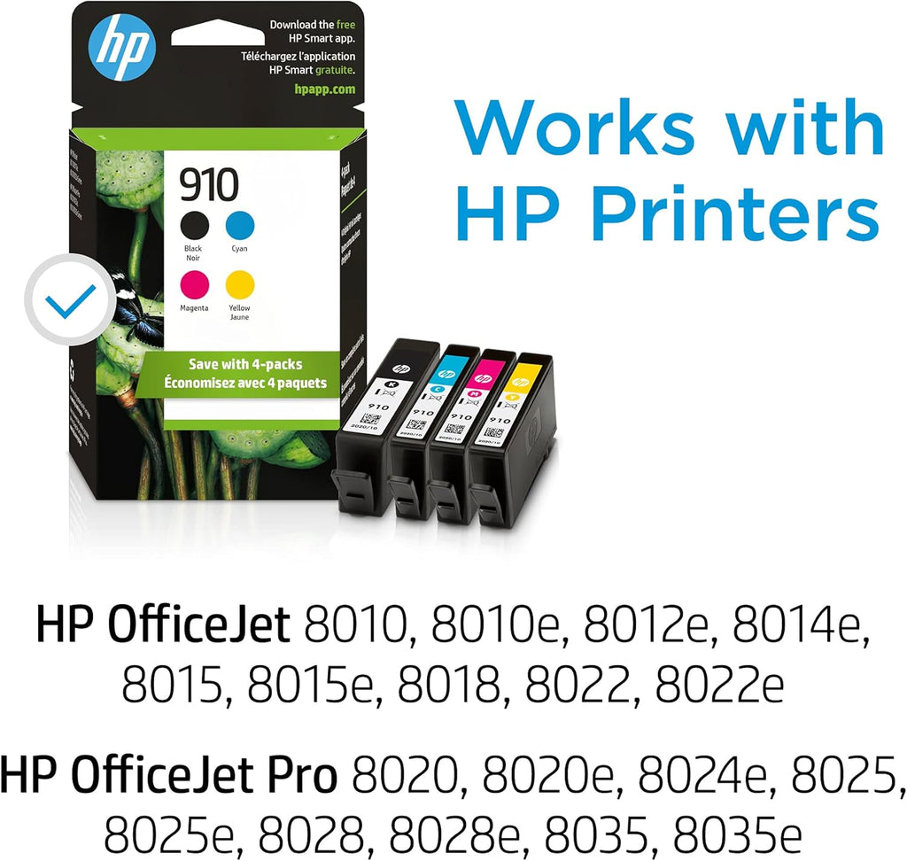 Black, Cyan, Magenta, Yellow Ink Cartridges (4-pack) W80807