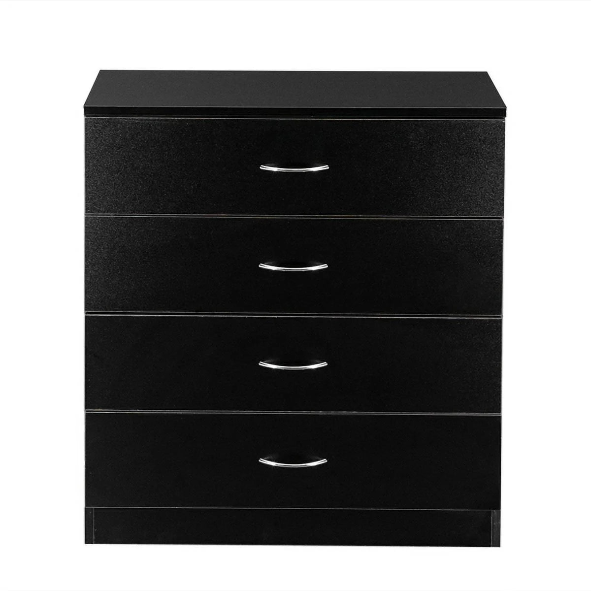 Black 4-Drawer MDF Wood Dresser N1549