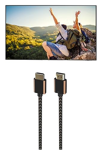 85 Inch QLED 4K Smart TV with 2.5m Premium Braided 8K HDMI Cable D423