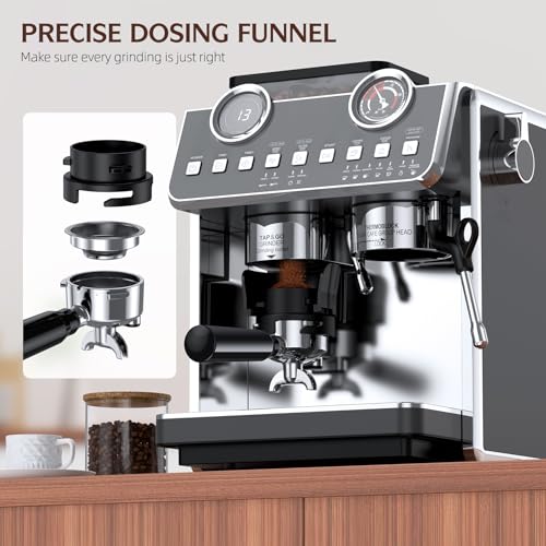 20 Bar 58mm Stainless Steel Espresso Machine with Grinder Z66532