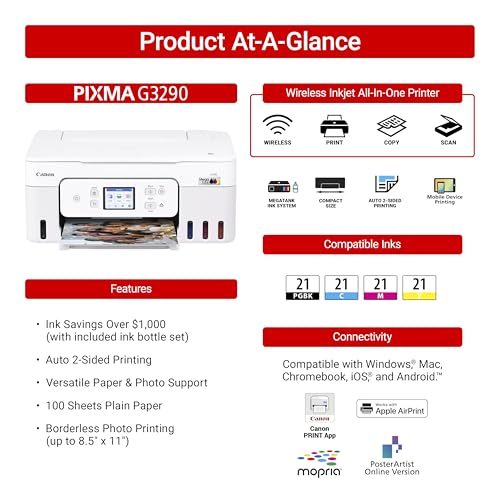 MegaTank G3270 All-in-One Wireless Inkjet Printer M6729