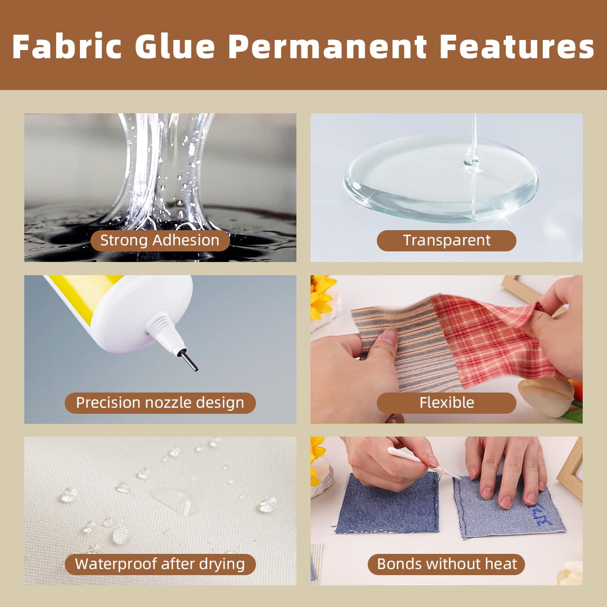 60ml Permanent Fabric Glue O9974