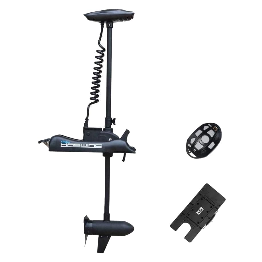 Black 12V 55LBS 48inch Bow Mount Trolling Motor with Remote Control L30099