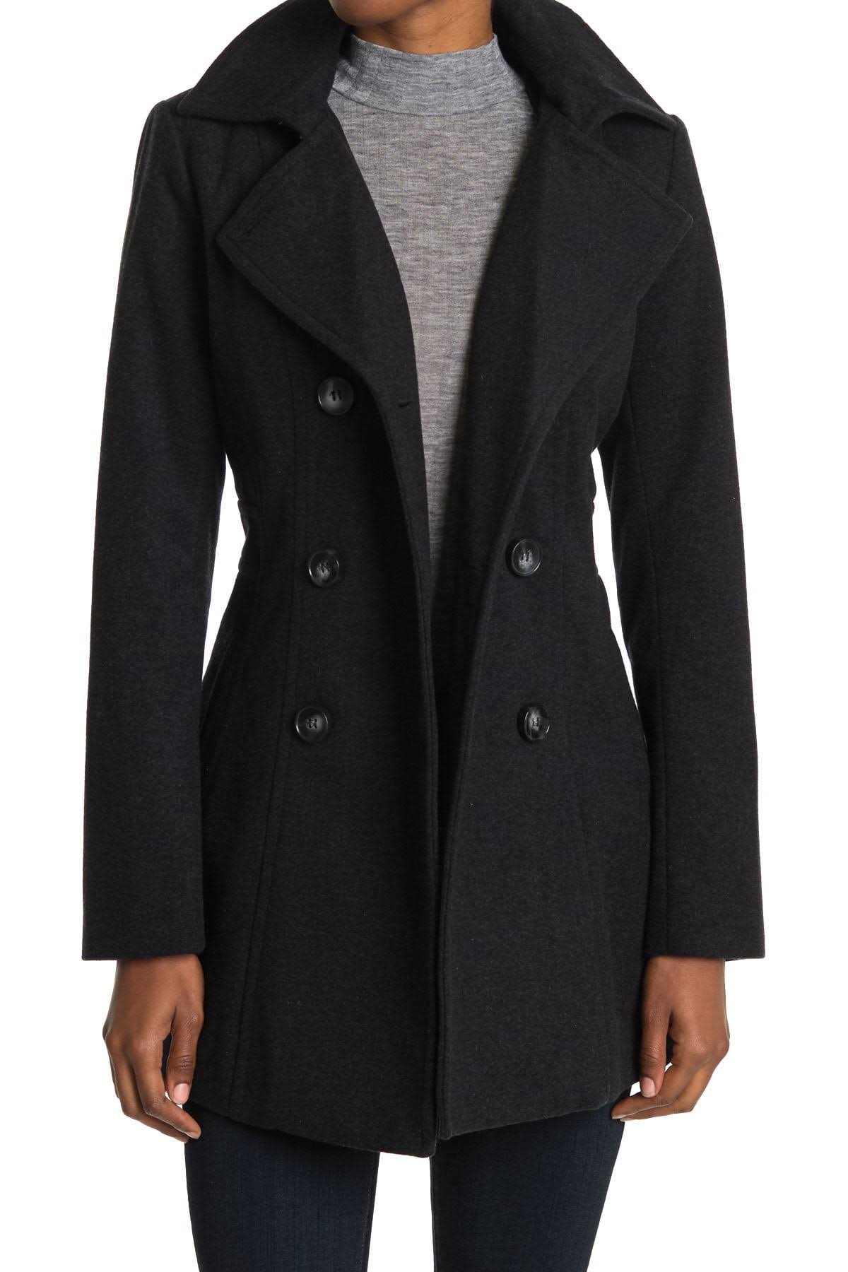 Double-Breasted Wool-Blend Peacoat E776772