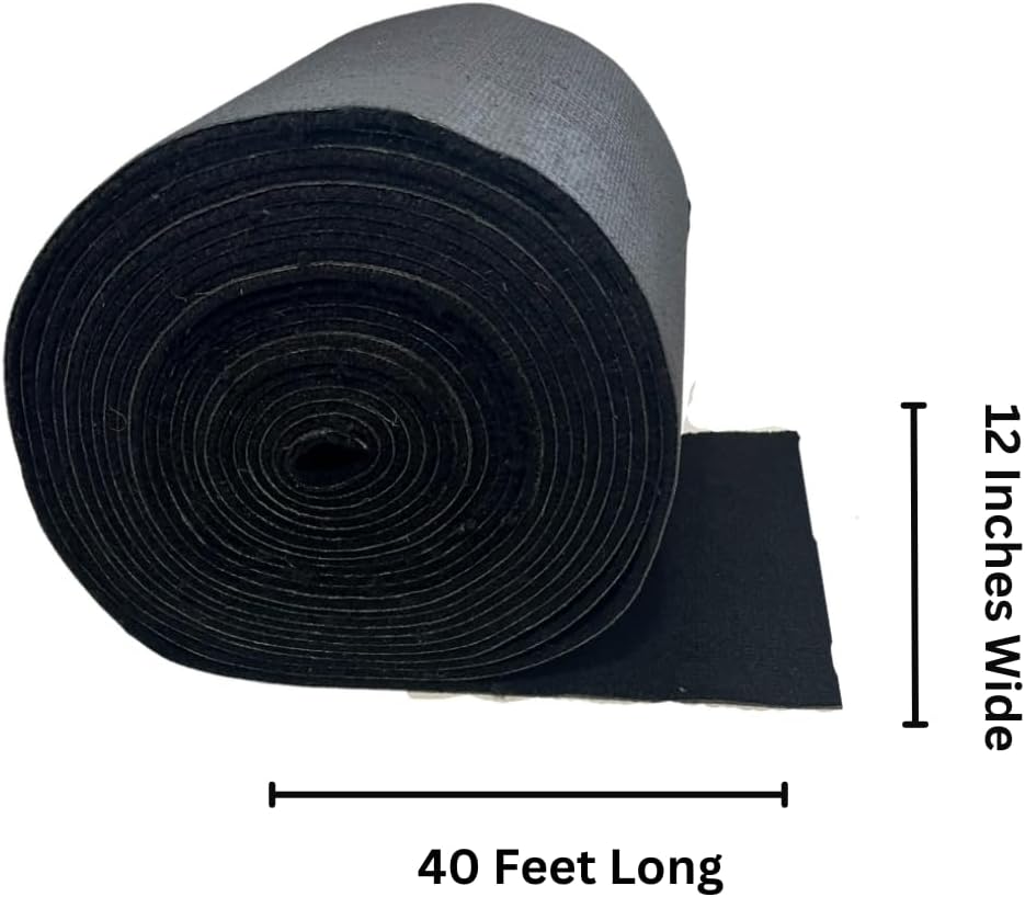 20oz Black Boat Trailer Bunk Carpet R1337