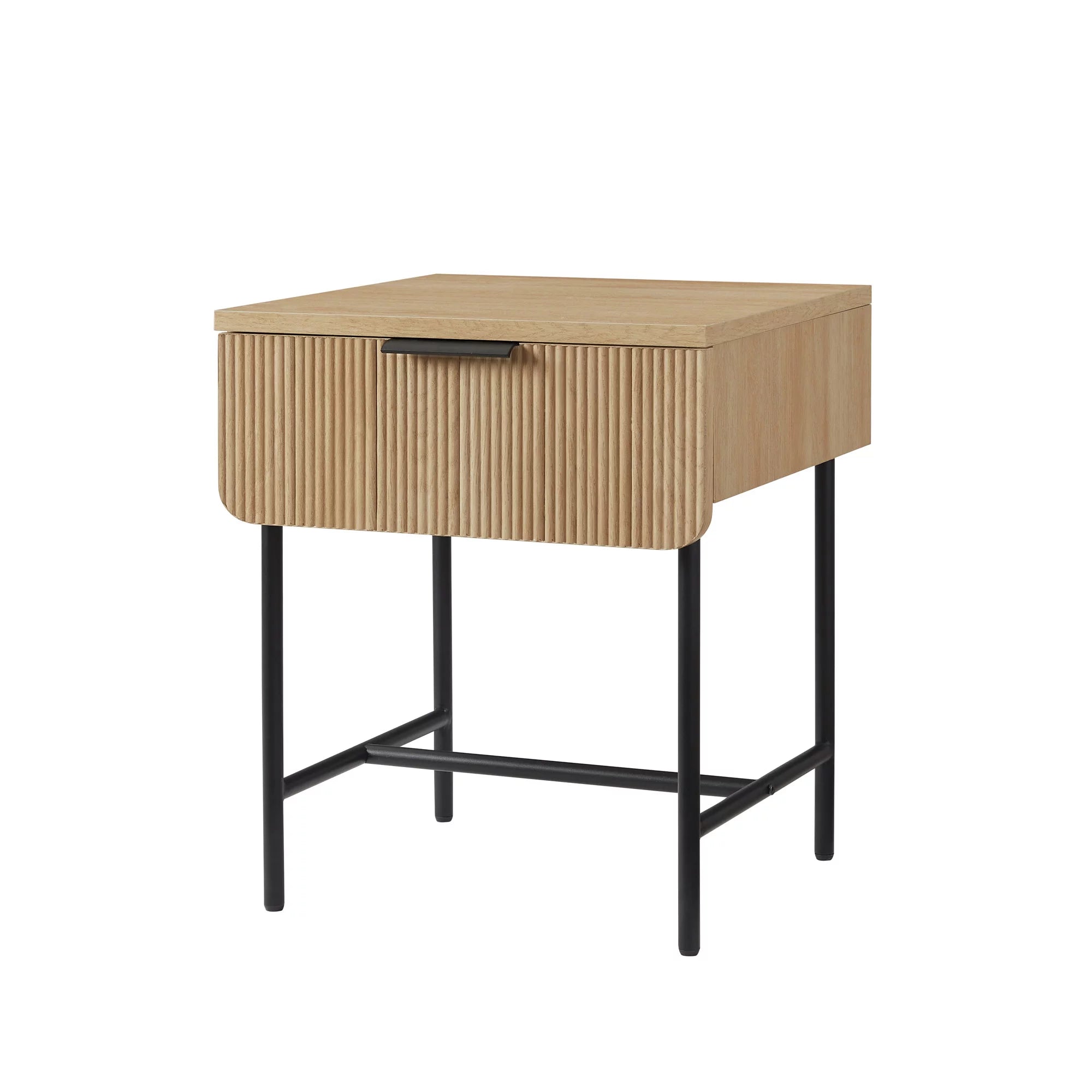 18.5" Reeded 1-Drawer Side Table J111