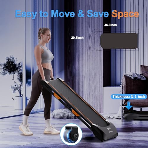 Under Desk Treadmill with Incline, 2 in 1 Walking and Jogging, Small Portable Treadmill with Remote Control T1202