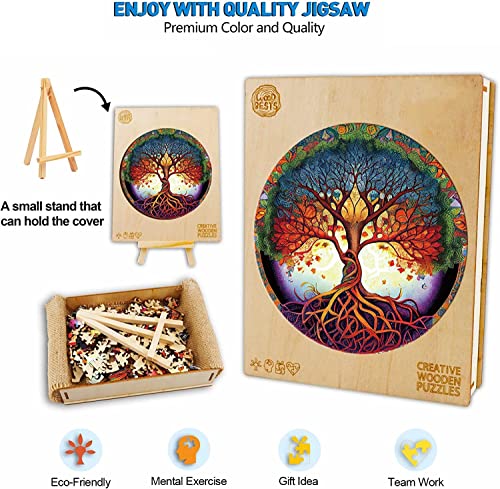 Wooden Puzzle, 190pcs, 11.1"x11.4", Wooden Box W240