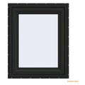 Bronze Vinyl Casement Window with Fiberglass Mesh Screen S814