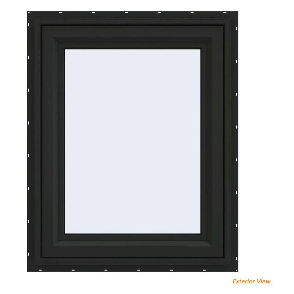 Bronze Vinyl Casement Window with Fiberglass Mesh Screen S814