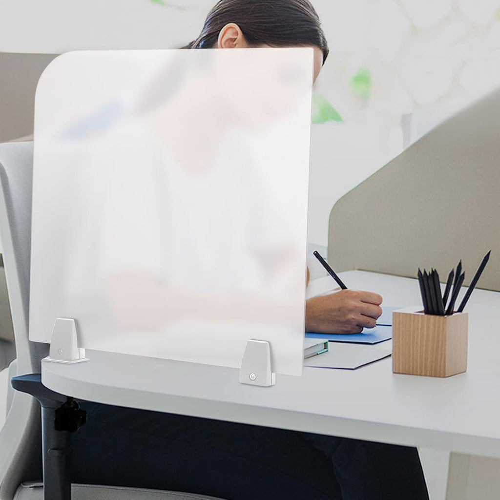 Frosted Acrylic Desk Privacy Panels, 17'' W x 18'' H R9673