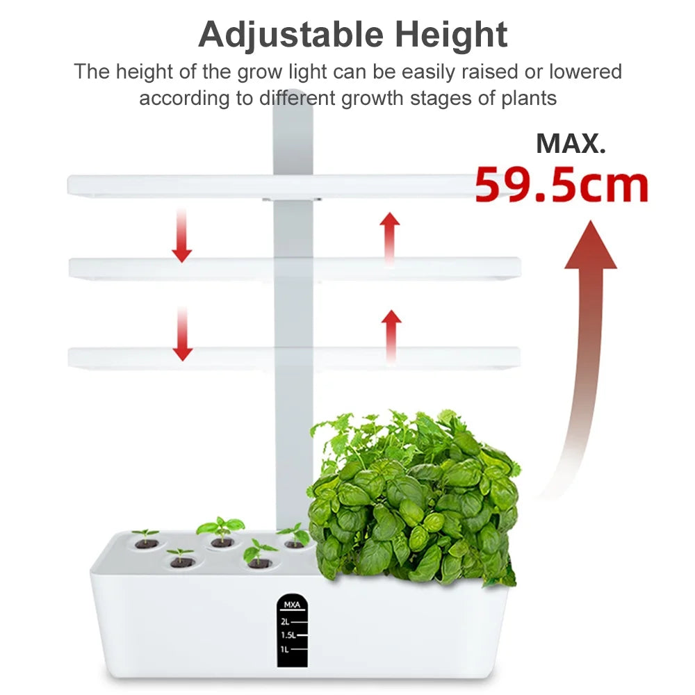 9 Pods Hydroponic Growing System with Grow Lights E17607