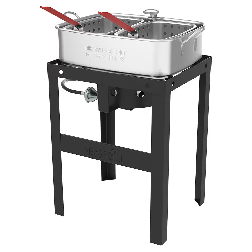 18 Qt Aluminum Fish Fryer with Double Basket U941957