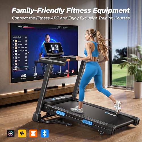 Foldable Treadmill with Incline, 7.5MPH, 16.5" Wider Belt D6153