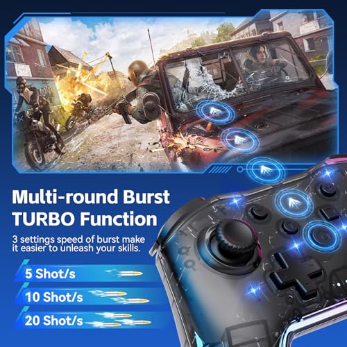Ergonomic Wireless Gamepad with RGB Lighting O89310
