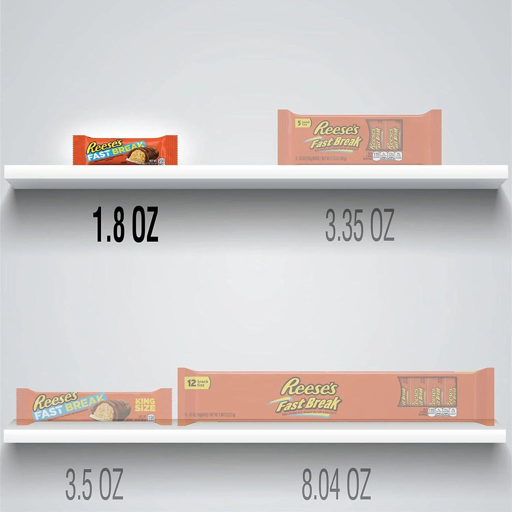 8 Pack 1.8 oz Peanut Butter Nougat Candy Bars T563305