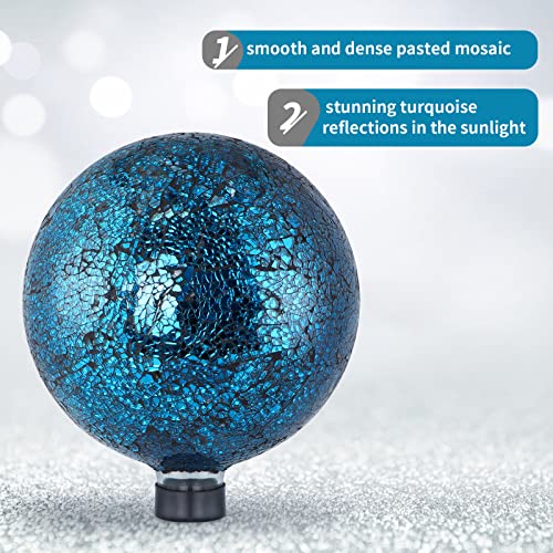 10-Inch Glass Gazing Ball Navy Blue G543847