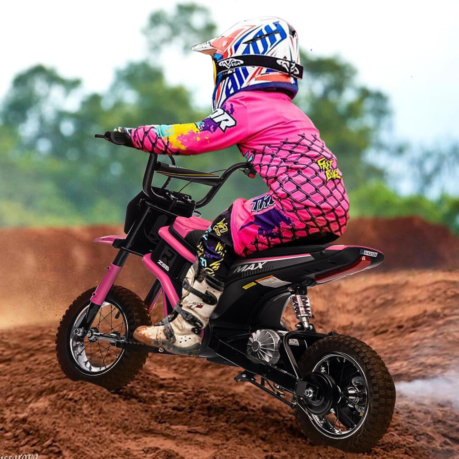 24V Electric Dirt Bike, Pink Y20514